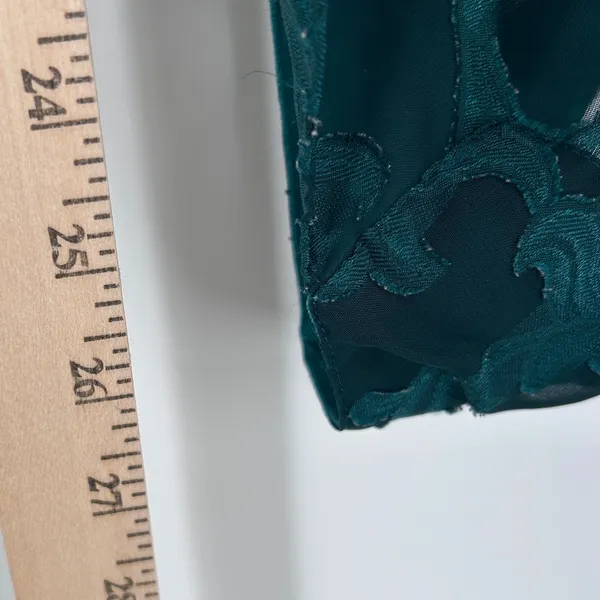 VTG Victorias‎ Secret Gold Label Forest Green Lace Floral Teddy Bodysuit Small - Image 8