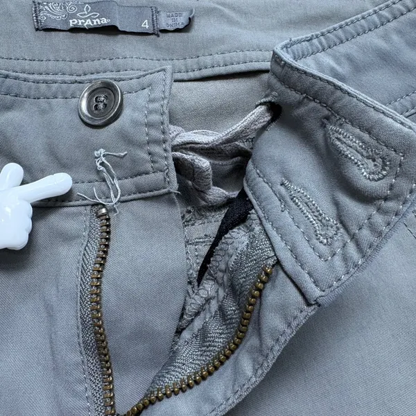 Prana Womens Size 4 Gray Convertible Hiking Pants‎ Roll Up Snap Outdoor Travel - Image 11