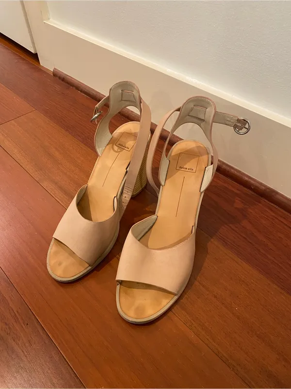 Dolce Vita Blush Tan Nude Block Heel Sandals | Aaliyah Block Heel Nude - Image 3