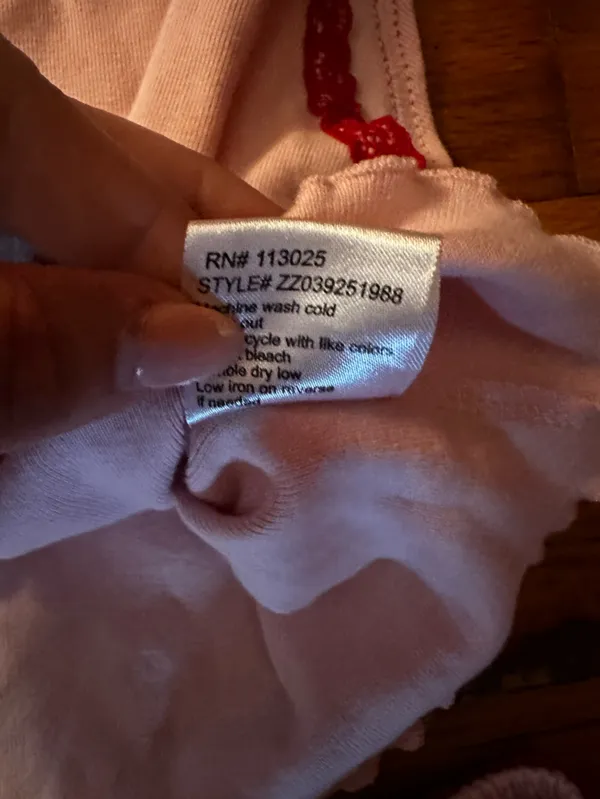 Love Peace & Lazy Days Strawberry Lace Trim Pajama Set Pink Coquette PJs Viral - Image 13