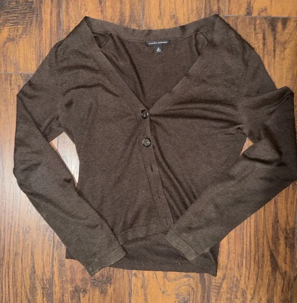 Banana Republic Sweater Women’s Medium Brown Long Sleeve Cardigan - Image 7