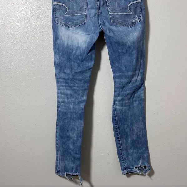 American Eagle Women Denim Light Blue Super Stretch Ankle Jegging Jeans‎ size 6 - Image 7