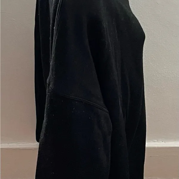 Lululemon merino wool black mock neck dropped sleeves sweatshirt, size 4 - Image 11