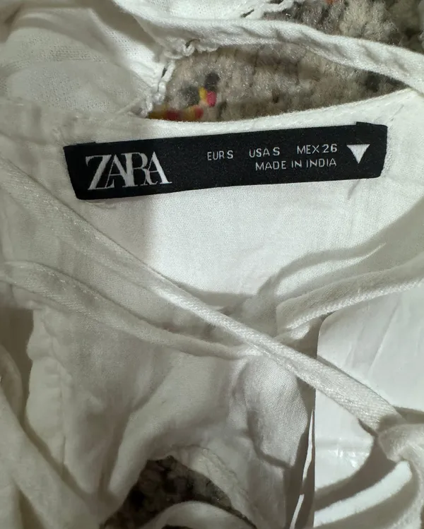 ZARA White Ruffle Top - Image 3