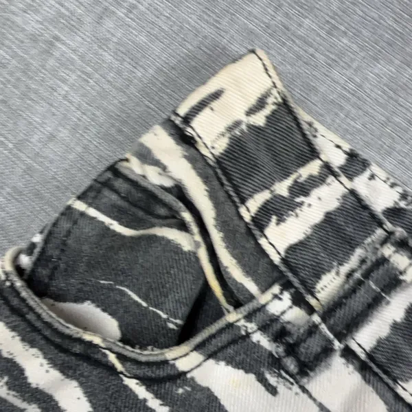 Vintage Guess By Georges Marciano Jeans Womens 28 Gray Zebra Skinny Ankle Zip - Image 13