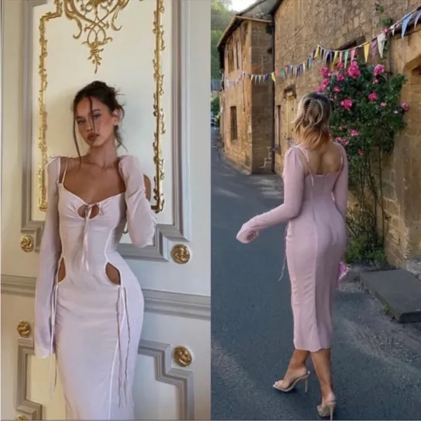 House of CB Ophelia Midi‎ Dress in Blush Size Small NWT - Image 3