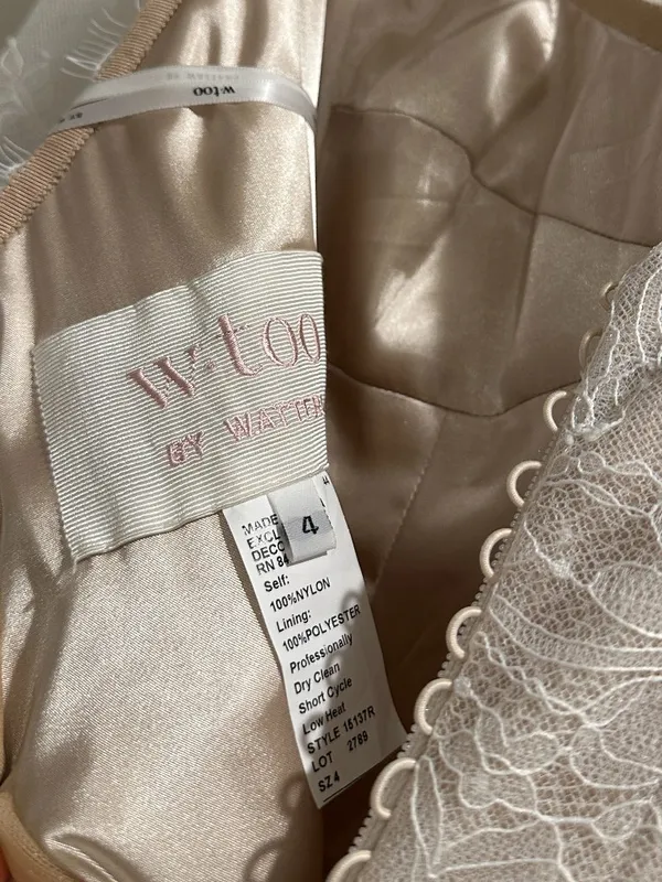 Wtoo Watters Anthropologie Pendant Wedding Ball Gown Ivory-Blush Size US 4 NWT - Image 6