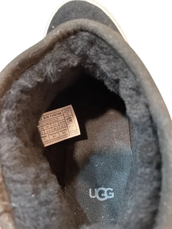 UGG Alameda wms black suede shearling lined mini ankle boot sz 5.5 SKU 10-471 - Image 7