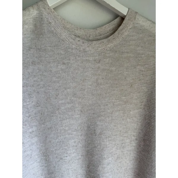 Lou & Grey Oatmeal Cotton Sweater Large Lightweight Coastal Beach Cover Up - Image 10
