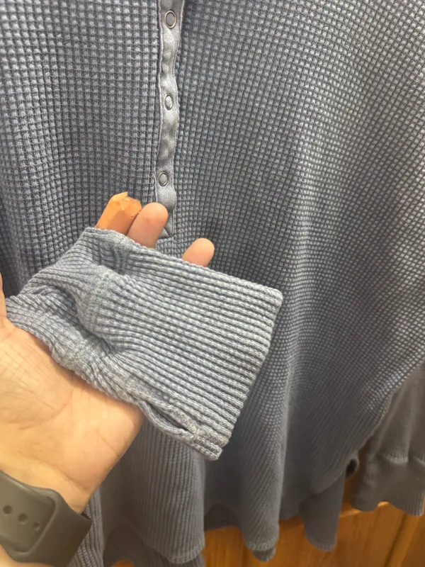 Aerie Henley Long Sleeve Waffle OFFLINE - Image 3