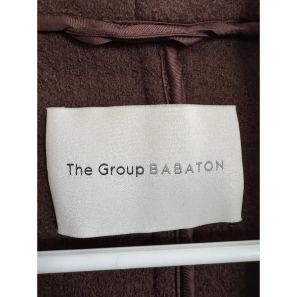 Babaton The Group brown merino wool coat size xs - Image 3