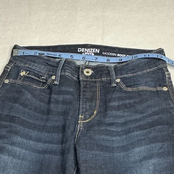 Denizen from Levis Modern Boot Cut Jeans Womens 2M 26x32 Dark Wash Denim Blue - Image 4