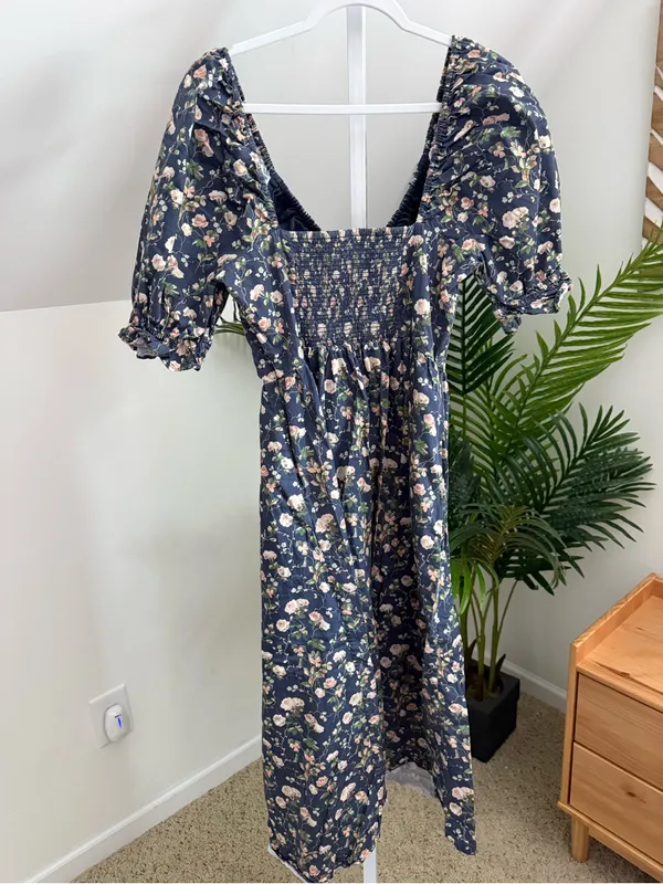 Hill House Home The Ophelia Dress in Navy Bluebonnet XL - Image 6