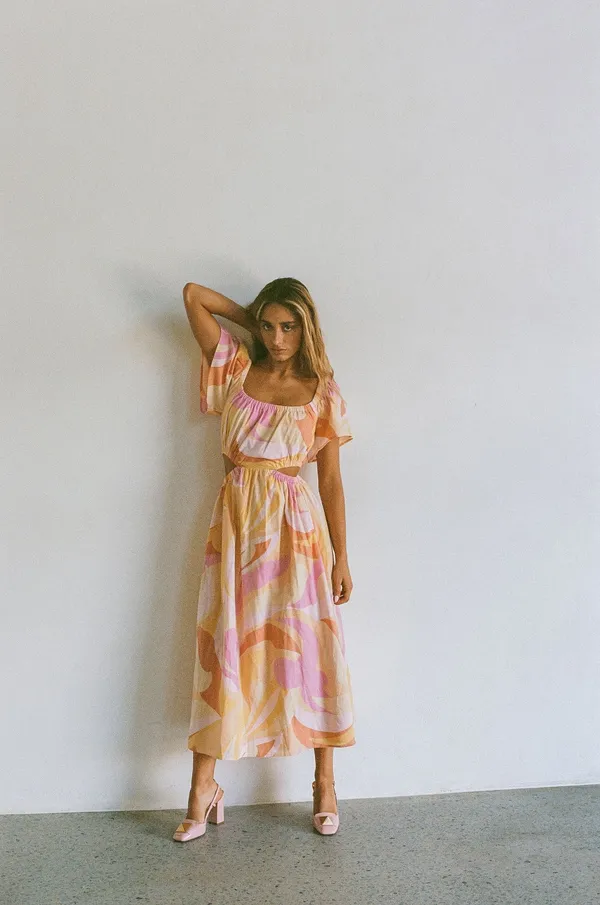 Sabo Skirt Summer Cut Out Midi Dress - Image 2