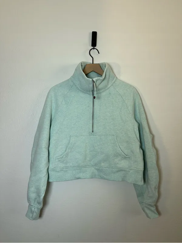 Lululemon Scuba Oversized Funnel Neck Shirt Heathered Delicate Mint - Image 2