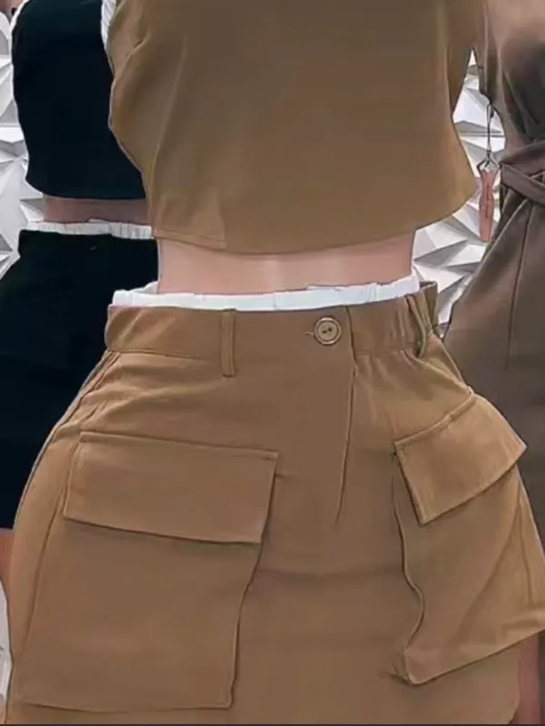 Cargo skirt and crop top set - Image 3