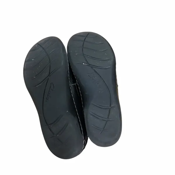 Clarks Black Leather Ashland Lane Q Slip On Loafers Sz 8 - Image 5