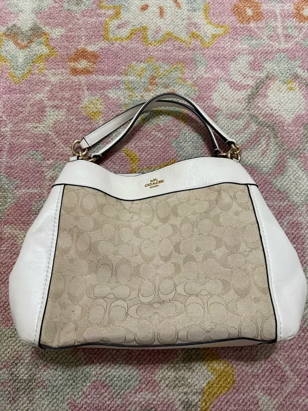 Coach Small Lexy Shoulder Bag in Signature Khaki Jacquard F29548 - Image 2