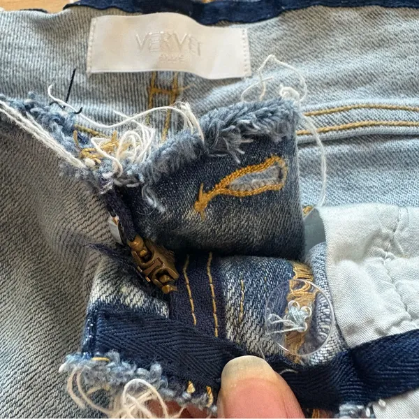 VERVET Reverence‎ Low Rise Crop Straight Jeans Light Wash Size 31 - Image 8