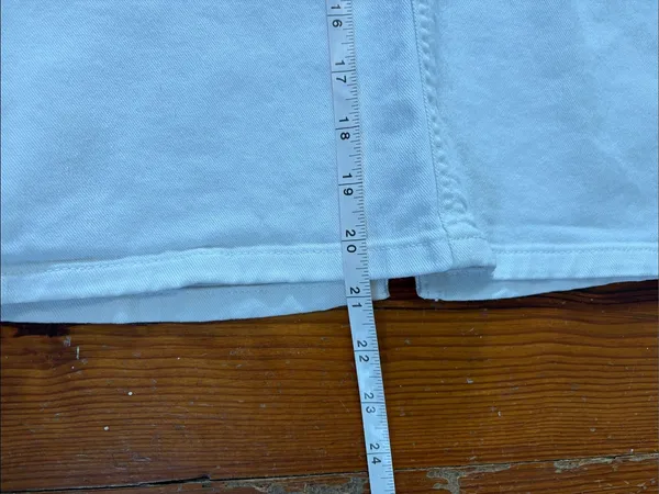 Garnet Hill White Denim Pencil Skirt Size 00 - Image 5