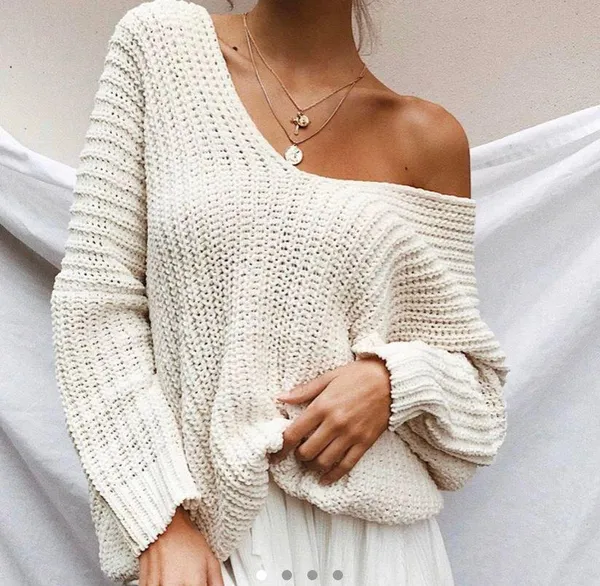 Off The Shoulder Sweater - Image 4