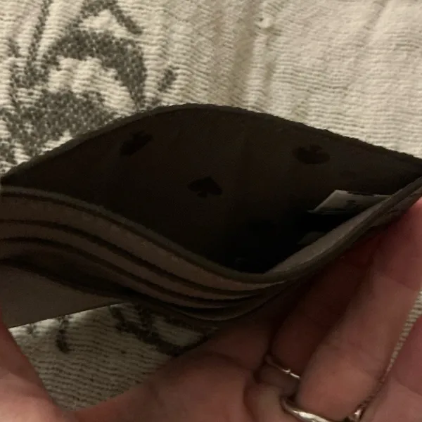 A Rare Vintage Greyish Beige Glitter Sparkling Kate Spade ID Wallet - Image 4
