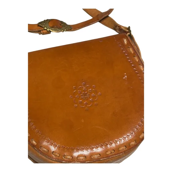 Leather Vintage Polish Folk Shoulder Festival Bag - Image 5