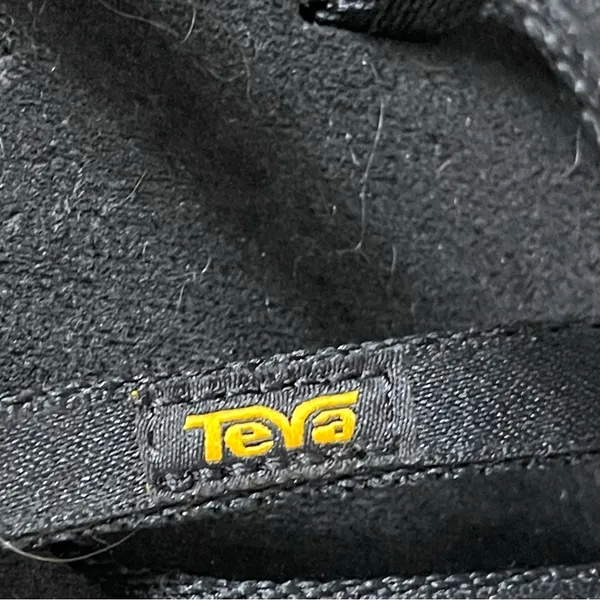 Teva Black Sandals with Yellow Logo - Image 11