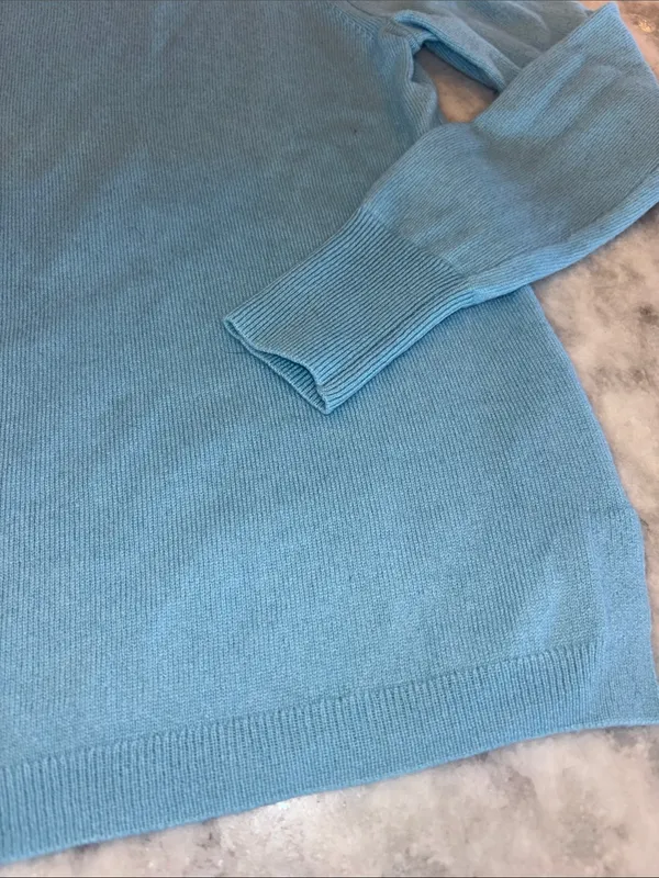 J. Crew Sky Blue Cashmere Crewneck Sweater - Image 4