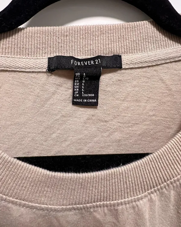 tan nude oversized Long Sleeve size large - Image 2