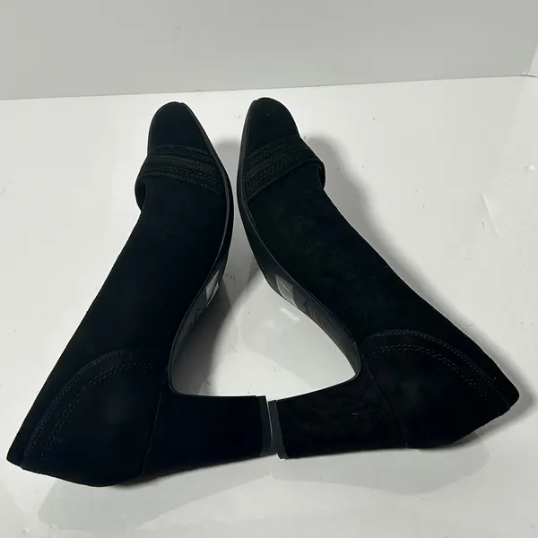 Clarks Artisan Tamryn Cider Black Suede Block Heel Pumps Womens 8.5‎ M - Image 8