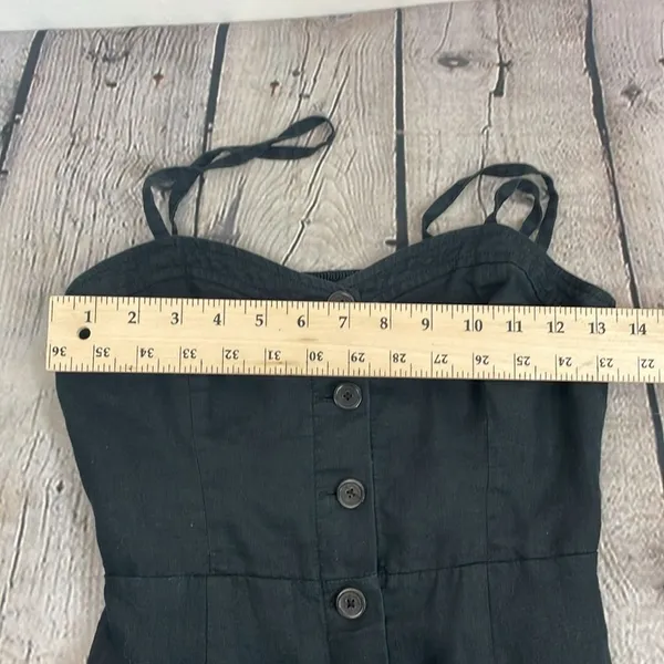 Aritzia Wilfred Dress Black Ducharme Linen Mini Coastal Whimsy Western size 0 - Image 12