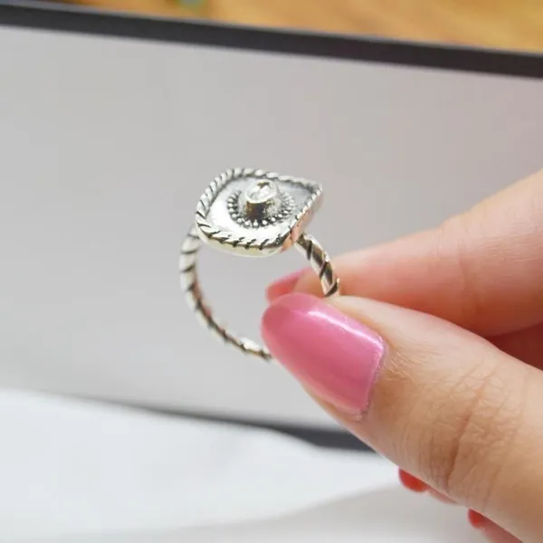 Cowboy Hat Ring Silver - Image 3