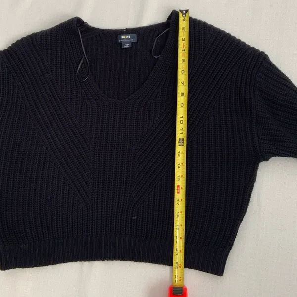 Maeve Anthropologie V neck knit sweater‎ size women's large - Image 5