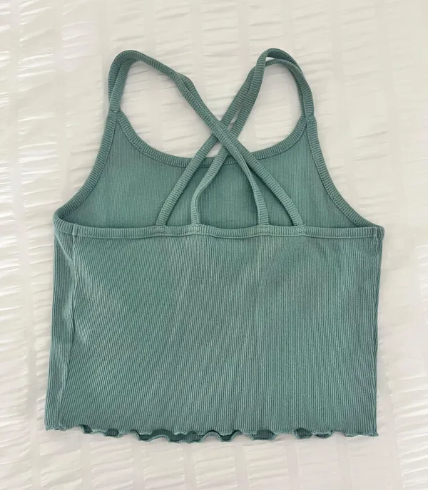 Art Class Cropped Tank Top w/ criss cross straps - Image 2
