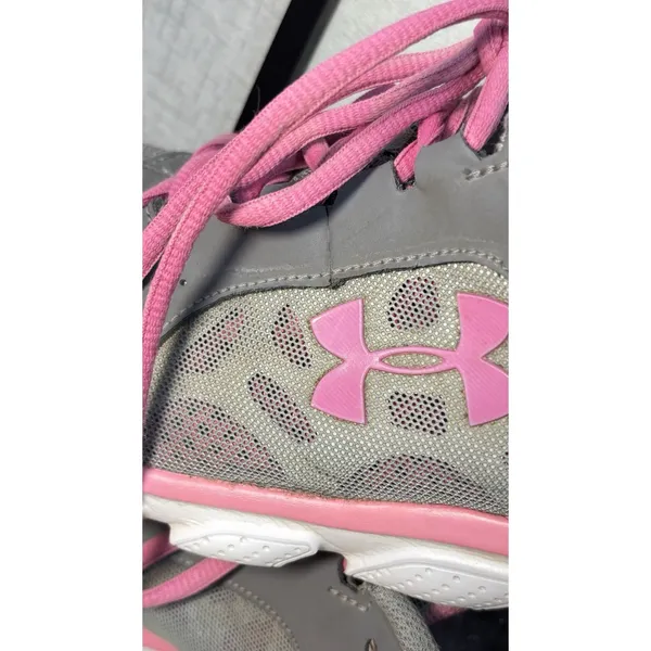 Under Armour Assert IV Women's Running Shoes Gray Pink Mesh Low Top sz 10 - Image 5