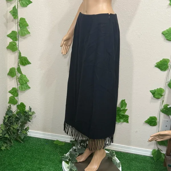Pendleton Vintage Wool Elegant Black Maxi Skirt - Image 8
