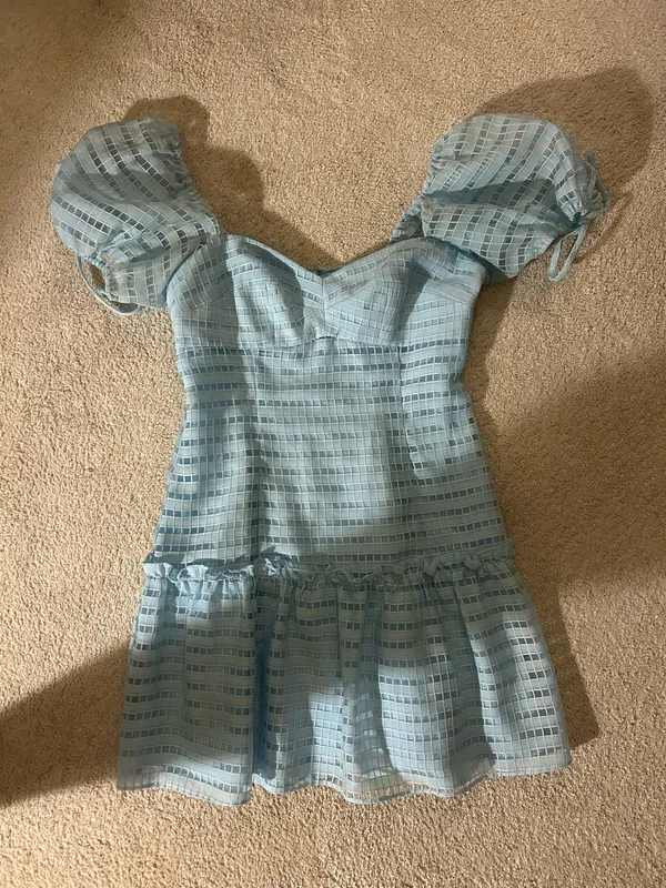 Amanda Uprichard Sicily Dress Powder Blue - Image 4