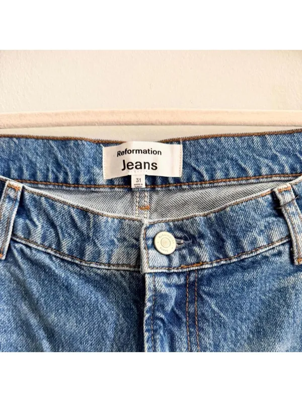 Reformation Abby Low Rise Straight Jeans - Image 5