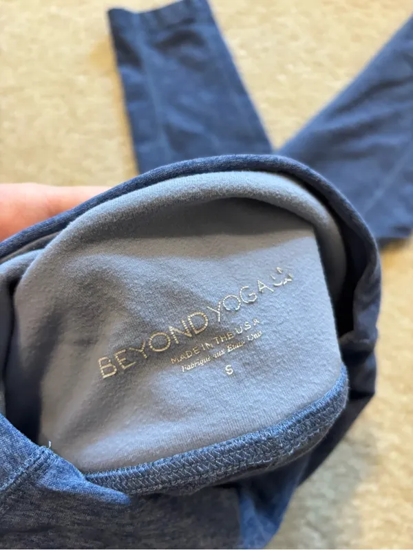 Beyond Yoga Blue Heather High-Rise Leggings - Image 4