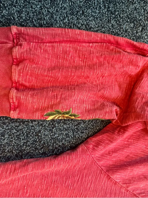 Avani del Amour xl boho hooded cotton embroidered top pink red - Image 6