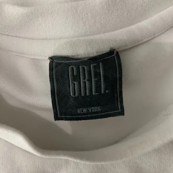GREI New York Womens Long Sleeve Top White Minimalist Stretch Basic Layer - Image 6