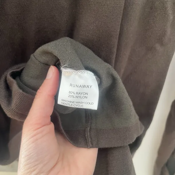 Runaway The Label olive green bodycon mini dress long sleeve cutout details XS/S - Image 7