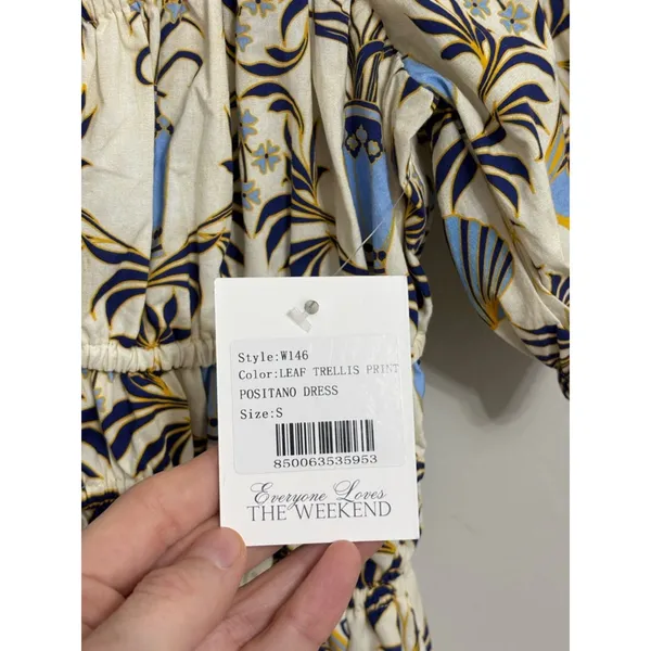 NEW Everyone Loves The Weekend Cotton Positano Dress in Shell Print - Size S - Image 7