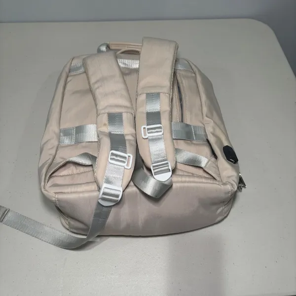 WPJMEFU Beige 15.6 Laptop Padded‎ Backpack USB Port - Image 6