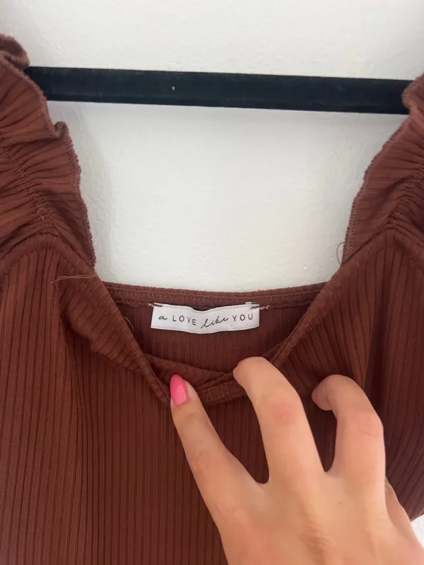 Southmoon Under Brown Ribbed Bodysuit - Image 3