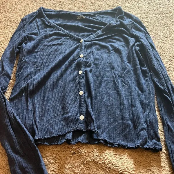 Aerie‎ medium blue blouse - Image 5