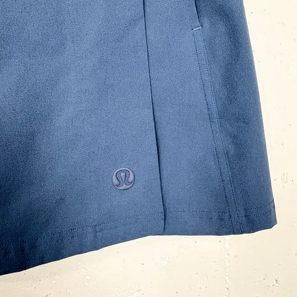 Lululemon Wrap Front Mid Rise Golf Skirt Built In Shorts Luxtreme Oasis Blue 6 - Image 6