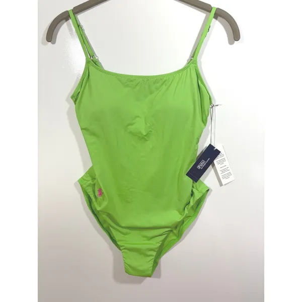 Polo Ralph Lauren Kennedy One Piece Swimsuit Riviera Green 21655304 Womens S - Image 3