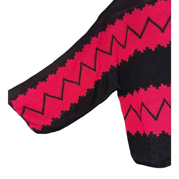 Lauren Ralph Lauren Southwestern Linen‎ Sweater Sz Med Dolman Sleeves Geometric - Image 2